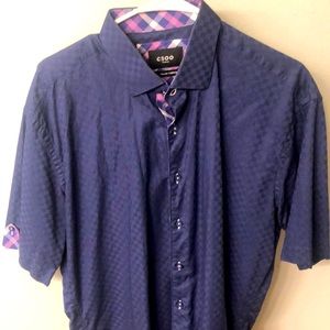 Mens XL short sleeve button down casual shirt